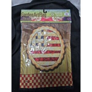 VTG Country Style American Lattice Pie Toland Garden Flag 12.5" X 18" NEW